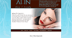 Desktop Screenshot of ahn-skinandbeauty.com